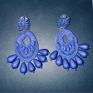 BaubleBar Purple beaded statement earrings